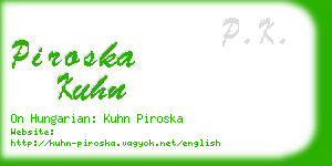 piroska kuhn business card